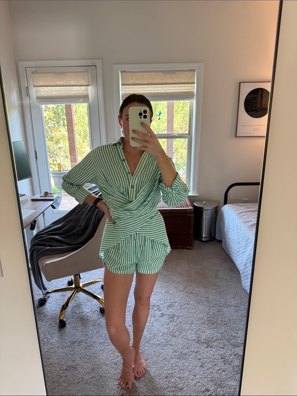 Women's Striped Free People Wrap Romper